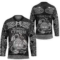 Personalized Radnorshire Sir Faesyfed Hockey Jersey Black Oak Tree Of Life Celtic-inspired - Wonder Print Shop