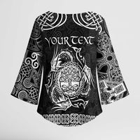 Personalized Radnorshire Sir Faesyfed Kimono Sleeve Blouse Black Oak Tree Of Life Celtic-inspired - Wonder Print Shop