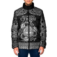 Personalized Radnorshire Sir Faesyfed Padded Jacket Black Oak Tree Of Life Celtic-inspired - Wonder Print Shop