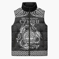 Personalized Radnorshire Sir Faesyfed Sleeveless Puffer Jacket Black Oak Tree Of Life Celtic-inspired - Wonder Print Shop