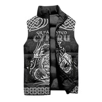 Personalized Radnorshire Sir Faesyfed Sleeveless Puffer Jacket Black Oak Tree Of Life Celtic-inspired - Wonder Print Shop