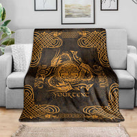 Personalized Radnorshire Sir Faesyfed Blanket Gold Oak Tree Of Life Celtic-inspired - Wonder Print Shop