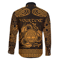 Personalized Radnorshire Sir Faesyfed Family Matching Puletasi and Hawaiian Shirt Gold Oak Tree Of Life Celtic-inspired - Wonder Print Shop