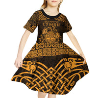 Personalized Radnorshire Sir Faesyfed Kid Short Sleeve Dress Gold Oak Tree Of Life Celtic-inspired - Wonder Print Shop