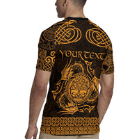 Personalized Radnorshire Sir Faesyfed Rugby Jersey Gold Oak Tree Of Life Celtic-inspired - Wonder Print Shop