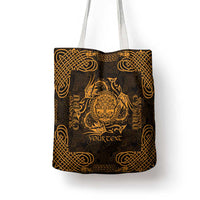 Personalized Radnorshire Sir Faesyfed Tote Bag Gold Oak Tree Of Life Celtic-inspired - Wonder Print Shop