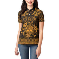 Personalized Radnorshire Sir Faesyfed Women Polo Shirt Gold Oak Tree Of Life Celtic-inspired - Wonder Print Shop