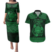 Personalized Radnorshire Sir Faesyfed Couples Matching Puletasi and Hawaiian Shirt Green Oak Tree Of Life Celtic-inspired - Wonder Print Shop