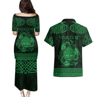 Personalized Radnorshire Sir Faesyfed Couples Matching Puletasi and Hawaiian Shirt Green Oak Tree Of Life Celtic-inspired - Wonder Print Shop