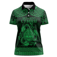 Personalized Radnorshire Sir Faesyfed Women Polo Shirt Green Oak Tree Of Life Celtic-inspired - Wonder Print Shop
