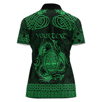 Personalized Radnorshire Sir Faesyfed Women Polo Shirt Green Oak Tree Of Life Celtic-inspired - Wonder Print Shop