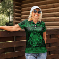 Personalized Radnorshire Sir Faesyfed Women Polo Shirt Green Oak Tree Of Life Celtic-inspired - Wonder Print Shop