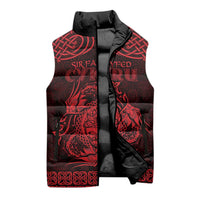 Personalized Radnorshire Sir Faesyfed Sleeveless Puffer Jacket Red Oak Tree Of Life Celtic-inspired - Wonder Print Shop