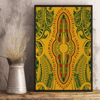 Africa Dashiki Canvas Wall Art African Tribal Art Mixed Polynesian Tattoo Gold Color Unique LT9 - Wonder Print Shop