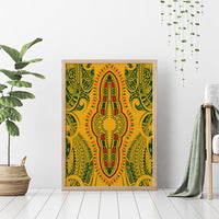 Africa Dashiki Canvas Wall Art African Tribal Art Mixed Polynesian Tattoo Gold Color Unique LT9 - Wonder Print Shop
