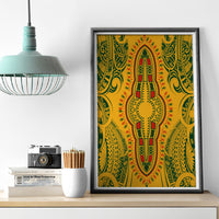 Africa Dashiki Canvas Wall Art African Tribal Art Mixed Polynesian Tattoo Gold Color Unique LT9 - Wonder Print Shop