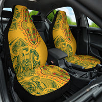 Africa Dashiki Car Seat Cover African Tribal Art Mixed Polynesian Tattoo Gold Color Unique LT9 - Wonder Print Shop