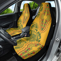 Africa Dashiki Car Seat Cover African Tribal Art Mixed Polynesian Tattoo Gold Color Unique LT9 - Wonder Print Shop