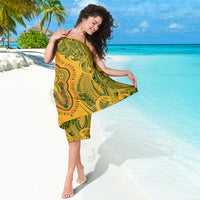 Africa Dashiki Sarong African Tribal Art Mixed Polynesian Tattoo Gold Color Unique - Wonder Print Shop