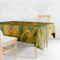 Africa Dashiki Tablecloth African Tribal Art Mixed Polynesian Tattoo Gold Color Unique - Wonder Print Shop