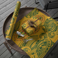 Dashiki and Polynesian Pattern Wrapping Paper Africa Pacific Culture Gold Version - Wonder Print Shop