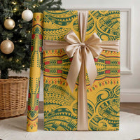 Dashiki and Polynesian Pattern Wrapping Paper Africa Pacific Culture Gold Version - Wonder Print Shop