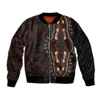 Africa Dashiki Bomber Jacket African Tribal Art Mixed Polynesian Tattoo Red Color Unique LT9 - Wonder Print Shop