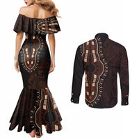 africa-dashiki-couples-matching-mermaid-dress-and-long-sleeve-button-shirts-african-tribal-art-mixed-polynesian-tattoo-red-color-unique