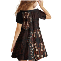 Africa Dashiki Family Matching Mermaid Dress and Hawaiian Shirt African Tribal Art Mixed Polynesian Tattoo Red Color Unique LT9 - Wonder Print Shop