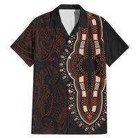 Africa Dashiki Family Matching Mermaid Dress and Hawaiian Shirt African Tribal Art Mixed Polynesian Tattoo Red Color Unique LT9 - Wonder Print Shop