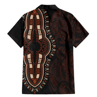 Africa Dashiki Family Matching Mermaid Dress and Hawaiian Shirt African Tribal Art Mixed Polynesian Tattoo Red Color Unique LT9 - Wonder Print Shop