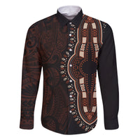 Africa Dashiki Family Matching Mermaid Dress and Hawaiian Shirt African Tribal Art Mixed Polynesian Tattoo Red Color Unique LT9 - Wonder Print Shop