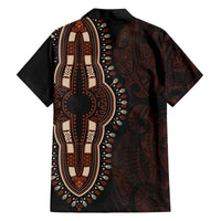 Africa Dashiki Family Matching Summer Maxi Dress and Hawaiian Shirt African Tribal Art Mixed Polynesian Tattoo Red Color Unique - Wonder Print Shop
