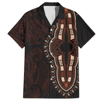 Africa Dashiki Hawaiian Shirt African Tribal Art Mixed Polynesian Tattoo Red Color Unique - Wonder Print Shop