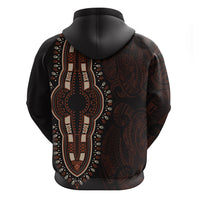 Africa Dashiki Hoodie African Tribal Art Mixed Polynesian Tattoo Red Color Unique - Wonder Print Shop