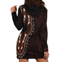 Africa Dashiki Hoodie Dress African Tribal Art Mixed Polynesian Tattoo Red Color Unique - Wonder Print Shop