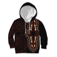 Africa Dashiki Kid Hoodie African Tribal Art Mixed Polynesian Tattoo Red Color Unique - Wonder Print Shop