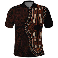 Africa Dashiki Polo Shirt African Tribal Art Mixed Polynesian Tattoo Red Color Unique - Wonder Print Shop
