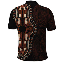 Africa Dashiki Polo Shirt African Tribal Art Mixed Polynesian Tattoo Red Color Unique - Wonder Print Shop