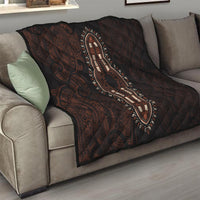 Africa Dashiki Quilt African Tribal Art Mixed Polynesian Tattoo Red Color Unique - Wonder Print Shop