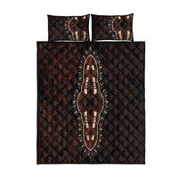 Africa Dashiki Quilt Bed Set African Tribal Art Mixed Polynesian Tattoo Red Color Unique - Wonder Print Shop