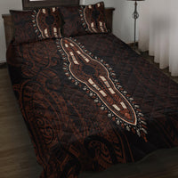 Africa Dashiki Quilt Bed Set African Tribal Art Mixed Polynesian Tattoo Red Color Unique - Wonder Print Shop