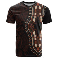 Africa Dashiki T Shirt African Tribal Art Mixed Polynesian Tattoo Red Color Unique - Wonder Print Shop