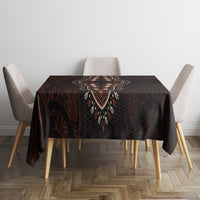 Africa Dashiki Tablecloth African Tribal Art Mixed Polynesian Tattoo Red Color Unique - Wonder Print Shop