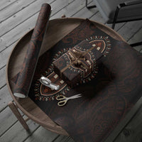 Dashiki and Polynesian Pattern Wrapping Paper Africa Pacific Culture Red Version - Wonder Print Shop