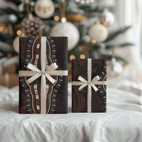 Dashiki and Polynesian Pattern Wrapping Paper Africa Pacific Culture Red Version - Wonder Print Shop