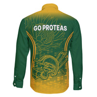 South Africa Cricket Family Matching Puletasi Dress and Hawaiian Shirt Go Proteas World Cup Version 2023 Sproty - Wonder Print Shop