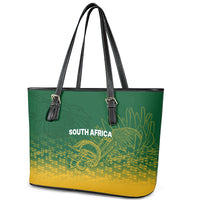 South Africa Cricket Leather Tote Bag Go Proteas World Cup Version 2023 Sproty - Wonder Print Shop