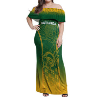 South Africa Cricket Off Shoulder Maxi Dress Go Proteas World Cup Version 2023 Sproty - Wonder Print Shop