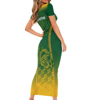 South Africa Cricket Short Sleeve Bodycon Dress Go Proteas World Cup Version 2023 Sproty - Wonder Print Shop